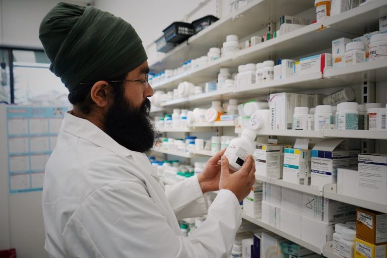 Prescription medication at a pharmacy